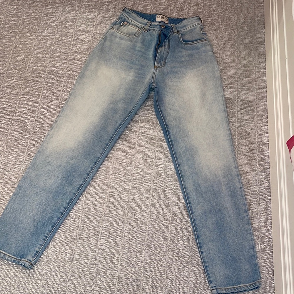 Fiorucci angel patch jeans; never before worn